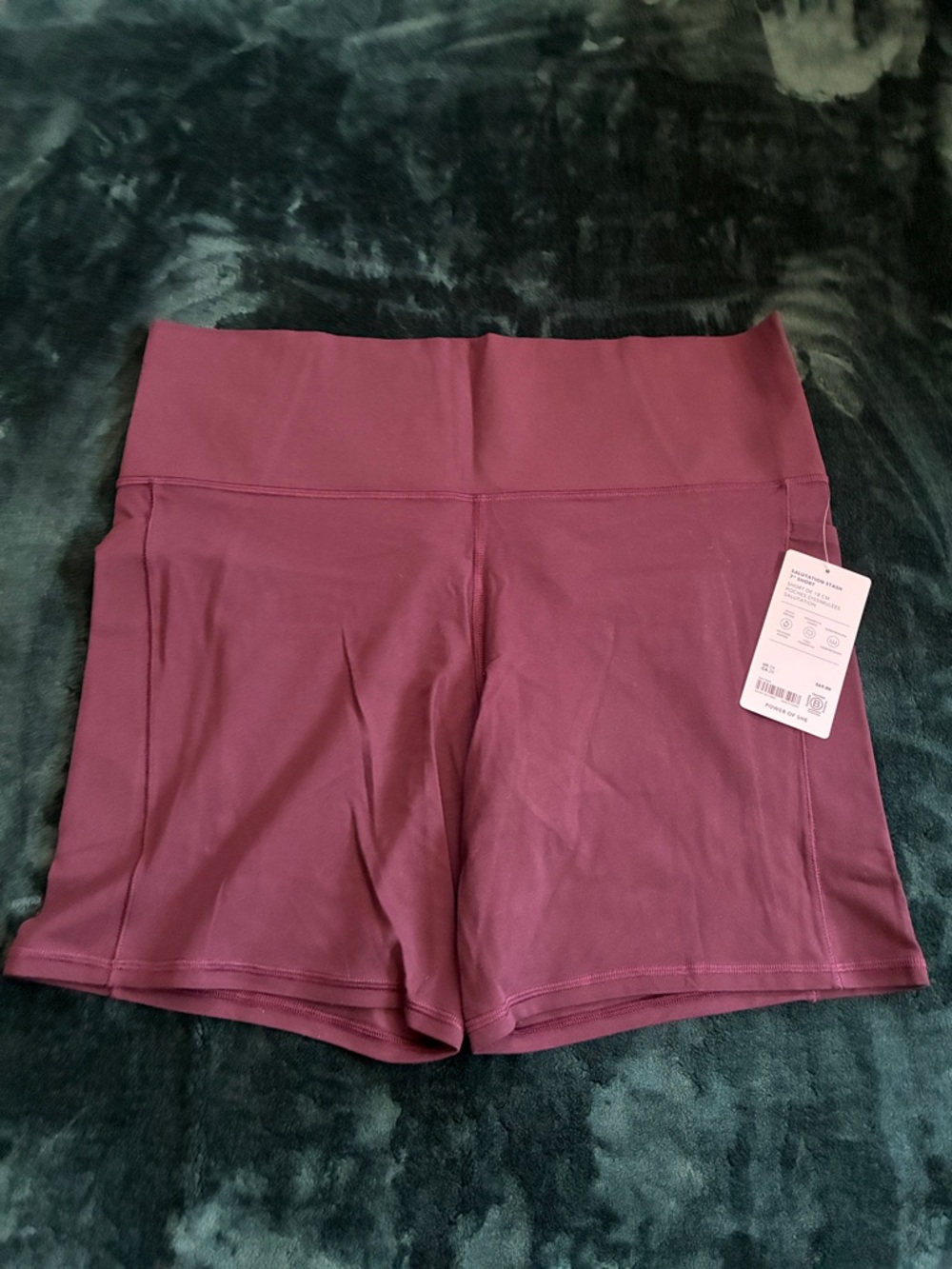 Athleta High-Rise Bike Shorts in Plum